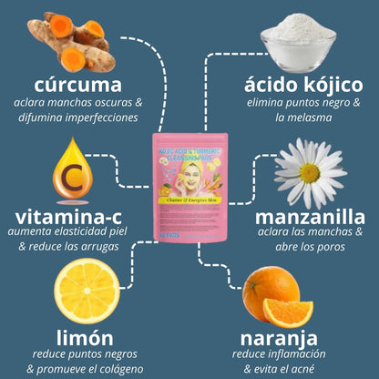 Limpiadores de ácido kójico y cúrcuma + Ebook planificador de Skin Care